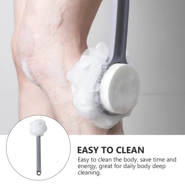 1pc Body Cleaning Brush Bath Exfoliating Brush Back Scrubber Brush (Gray)