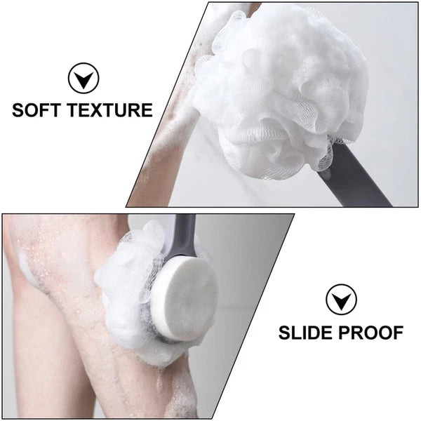 1pc Body Cleaning Brush Bath Exfoliating Brush Back Scrubber Brush (Gray)