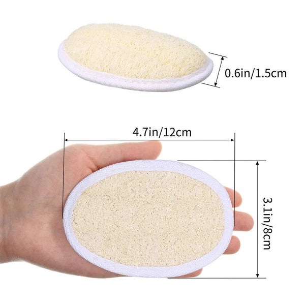 1/2/5X Biodegradable Shower Brushes Natural Loofah Exfoliating Sponge for Bath