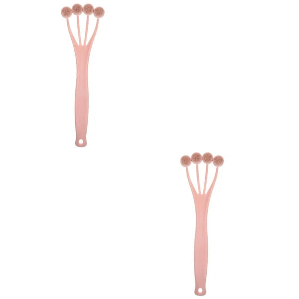 2 Pieces Exfoliating Bath Brush Back Scrubber Shower Long Handle for Body