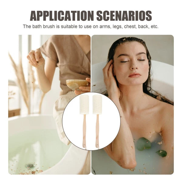 2 Pcs Loofah Bath Brush Miss Man Exfoliating Body Scrubber Shower