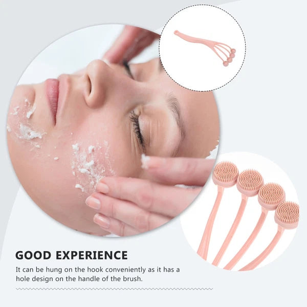 2 Pieces Exfoliating Bath Brush Back Scrubber Shower Long Handle for Body