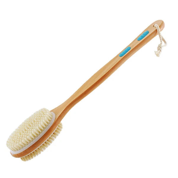 Long Handle Natural Wooden Bristle Bath Shower Body Brush Back Scrubber loofah